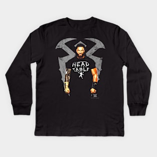 Roman Reigns Head Of The Table Portrait Kids Long Sleeve T-Shirt